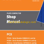 Doosan PCX34, PCX64, PCX114, PCX220 Plate Compactor Shop Manual (B3BJ00101, AZNW00101, AVYD00101, AVYJ00101)
