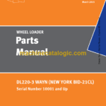 Doosan DL220-3 Wheel Loader Parts Manual (Serial Number 10001 and Up)