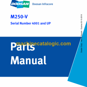 Doosan M250-V Wheel Loader Parts Manual (Serial Number 4001 and UP)