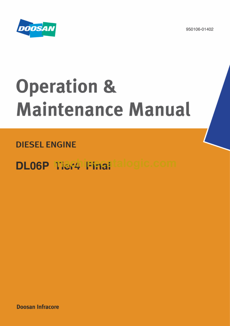 Doosan DL06P Tier4 Final Wheel Loader Operation and Maintenance Manual (950106-01402)