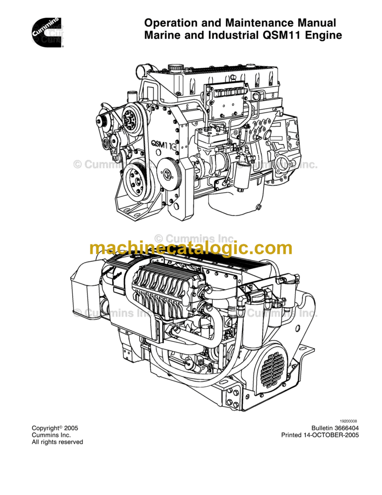 Cummins Engine QSM11 Operation and Maintenance Manual