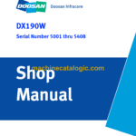 Doosan DX190W Wheeled Excavator Shop Manual (Serial Number 5001 thru 5408)