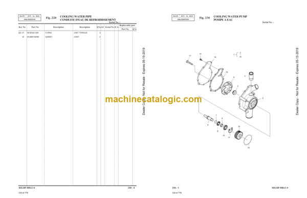 Doosan Solar 500LC-V Excavator Parts Manual (Serial Number 1001 and Up) - Image 2