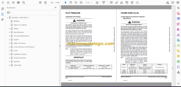 Doosan DX140LC-5, DX160LC-5 Hydraulic Excavator Shop Manual (Serial Number 1001 and Up) - Image 2