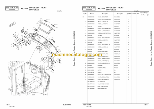 Doosan DL220-3 Wheel Loader Parts Manual (Serial Number 10001 and Up) - Image 4