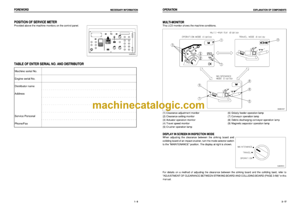 Komatsu BR480RG-1 Galeo Mobile Crusher Operation and Maintenance Manual (SEAM045400T) - Image 3