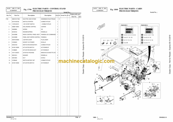 Doosan DX420LC-5 Excavator Parts Manual (Serial Number 10001 thru 10010) - Image 4