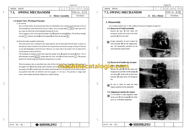 Sumitomo SH120-3 Hydraulic Excavator Shop Manual (WLSM1203-00W) - Image 4