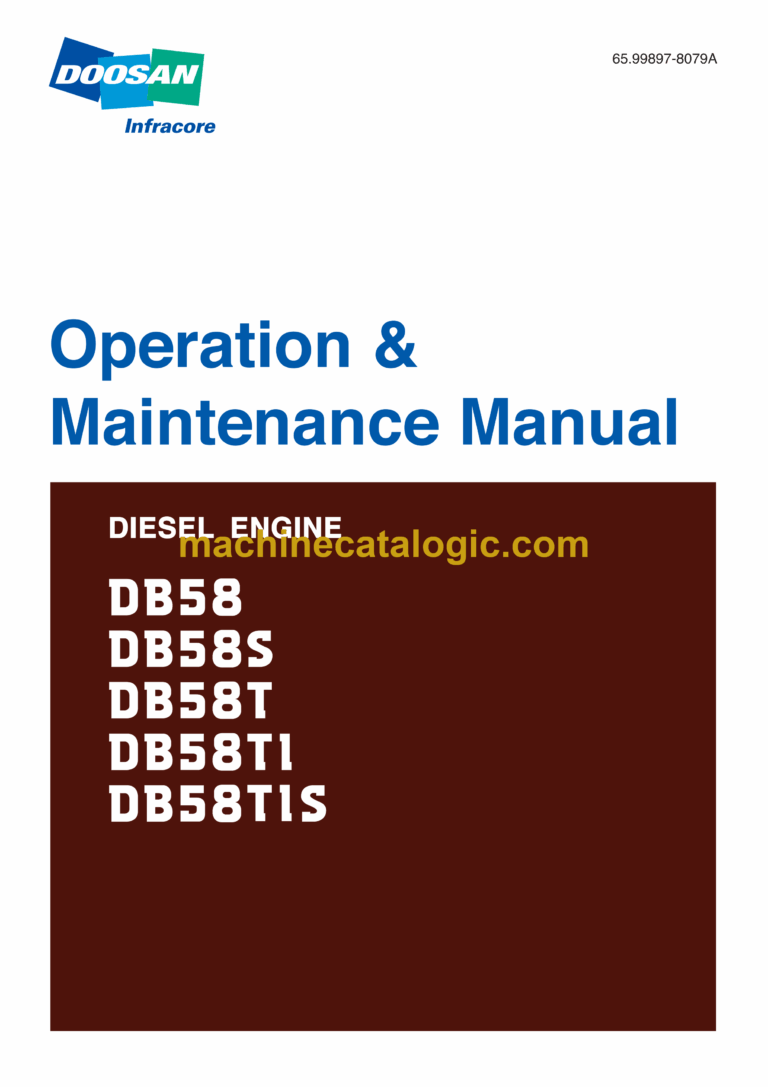Doosan DB58, DB58S, DB58T, DB58TI, DB58TIS Engine Operation and Maintenance Manual