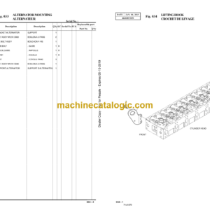 Doosan DX225NLC Excavator Parts Manual (Serial Number 5001 and Up)