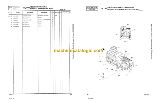 Doosan Solar 330LC-V Excavator Parts Manual (Serial Number 0001 and Up) - Image 2