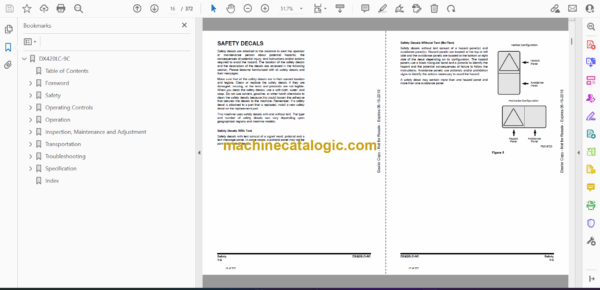 Doosan DX420LC-9C Excavator Operation and Maintenance Manual (Serial Number 10001 and Up) - Image 2