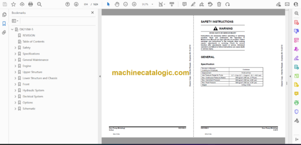 Doosan DX210W-5 Wheeled Excavator Shop Manual (Serial Number 1001 and Up) - Image 2