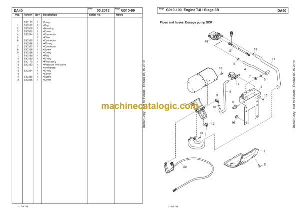 Doosan DA40 Articulated Dump Truck Parts Manual (T2 - Serial Number 820501 T4, STAGE 3B - Serial Number 840503) - Image 4