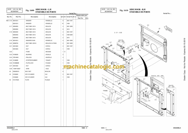 Doosan DX225NLC Excavator Parts Manual (Serial Number 5001 and Up) - Image 4