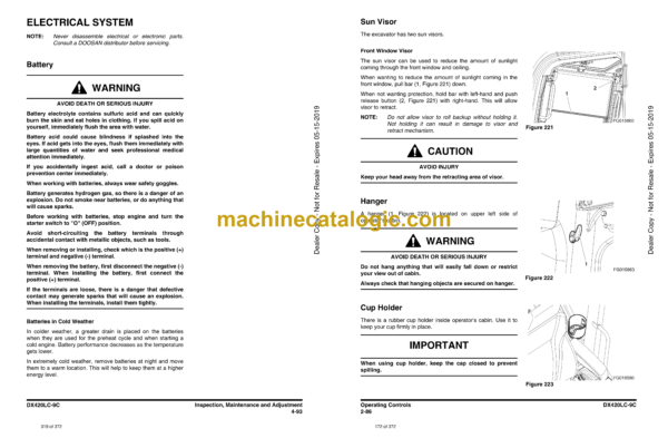Doosan DX420LC-9C Excavator Operation and Maintenance Manual (Serial Number 10001 and Up) - Image 3