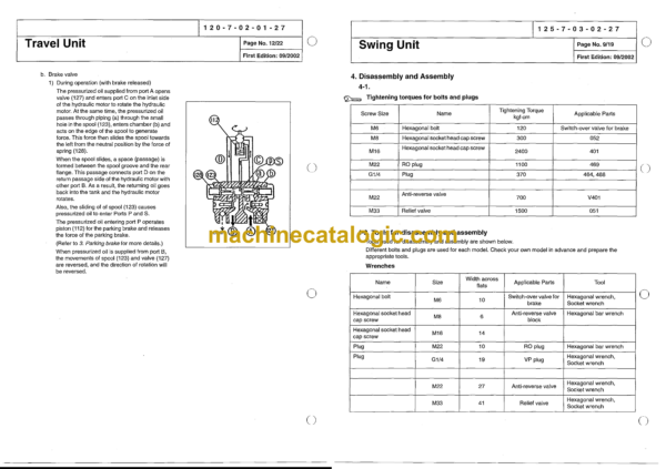 Sumitomo SH125X-3, SH135X-3 Hydraulic Excavator Shop Manual (WLSM125X3-00W) - Image 3