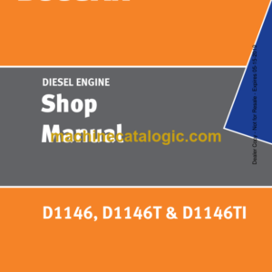 Doosan D1146, D1146T, D1146TI Diesel Engine Shop Manual (65-99892-8035)
