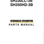Sumitomo SH330-3B, SH330LC-3B, SH350HD-3B Hydraulic Excavator Parts Manual (WCL3022-0W)