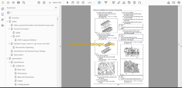 Sumitomo SH80BS-6A Hydraulic Excavator Shop Manual (WLSM0806-01W) - Image 2