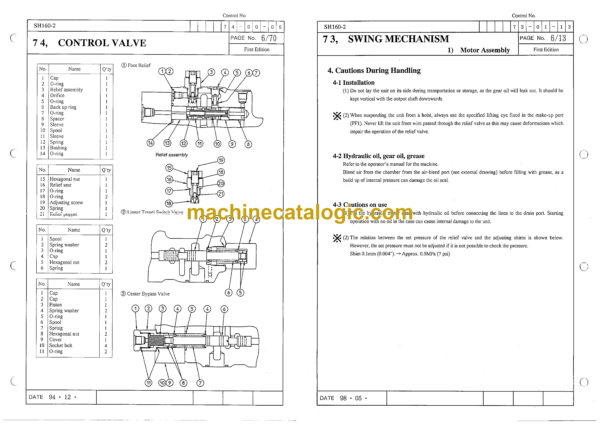Sumitomo SH160-2 Hydraulic Excavator Shop Manual (WEL1501-0W) - Image 3