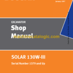 Doosan Solar 130W-3 Excavator Shop Manual (Serial Number 1379 and Up)