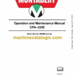 Montabert CPA-225E Operation and Maintenance Manual (Serial Number 205366 and Up)