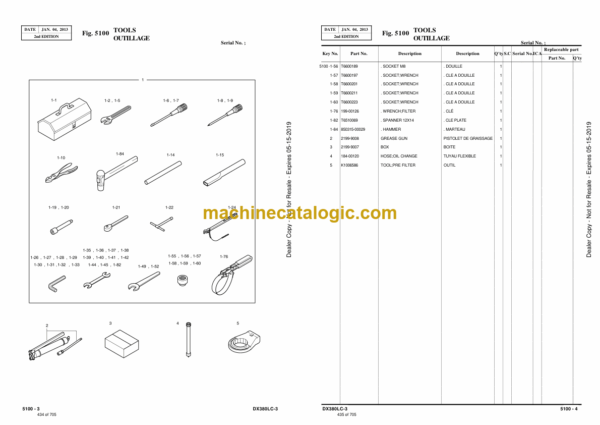 Doosan DX380LC-3 Excavator Parts Manual (Serial Number 1001 and Up) - Image 2