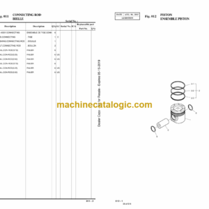 Doosan DL220-5 Wheel Loader Parts Manual (Serial Number 10001 and Up)