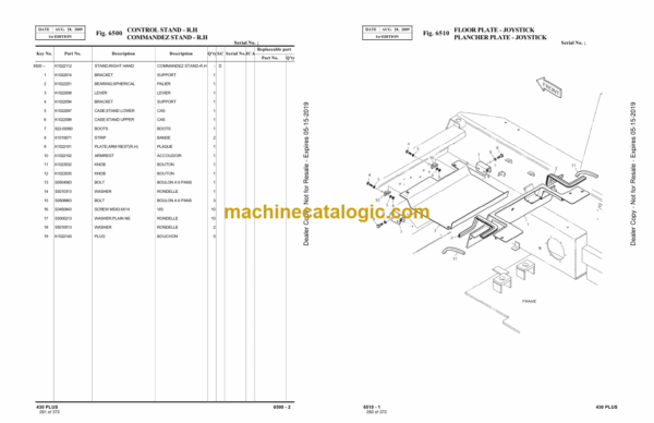 Doosan 430 Plus Skid Steer Loader Parts Manual - Image 2