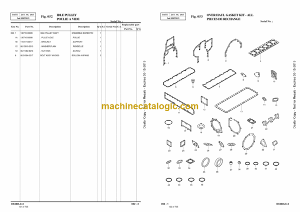 Doosan DX380LC-3 Excavator Parts Manual (Serial Number 1001 and Up) - Image 3