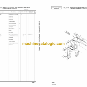 Doosan Solar 210W-V Wheeled Excavator Parts Manual (Serial Number 1001 and Up)