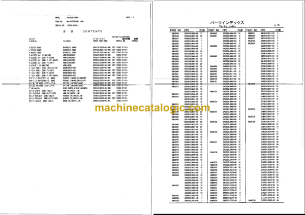 Sumitomo SH125X-3, SH125XU-3 Hydraulic Excavator Parts Manual (WCL1253-0W) - Image 4