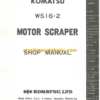 Komatsu WS16-2 Motor Scraper Shop Manual (WS16.2-BE1)