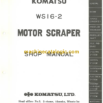 Komatsu WS16-2 Motor Scraper Shop Manual (WS16.2-BE1)