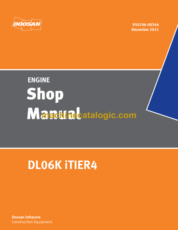 Doosan DL06K iTier4 Engine Shop Manual (950106-00344)