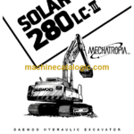 Daewoo Solar 280LC-3 Hydraulic Excavator Shop Manual (Serial Number 001 thru 5444)