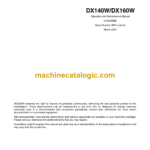 Doosan DX140W, DX160W Wheeled Excavator Operation and Maintenance Manual (Serial Number 5001 and Up)