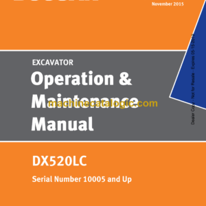 Doosan DX520LC Excavator Operation and Maintenance Manual (Serial Number 10005 and Up)