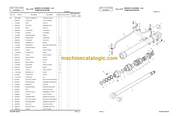 Doosan DX140W, DX160W Wheeled Excavator Parts Manual (Serial Number 5001 and UP) - Image 3