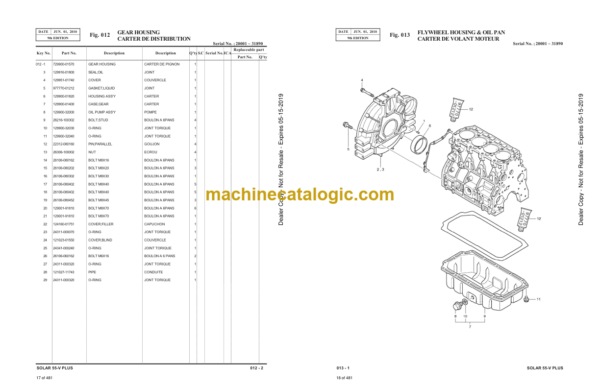 Doosan Solar 55-V Excavator Parts Manual (Serial Number 1001 and Up) - Image 3