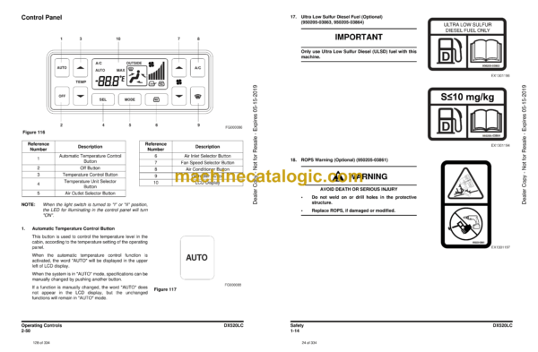 Doosan DX520LC Excavator Operation and Maintenance Manual (Serial Number 10005 and Up) - Image 3