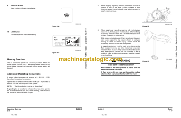 Doosan DL280-5 Wheel Loader Operation and Maintenance Manual (Serial Number 10001 and Up) - Image 3