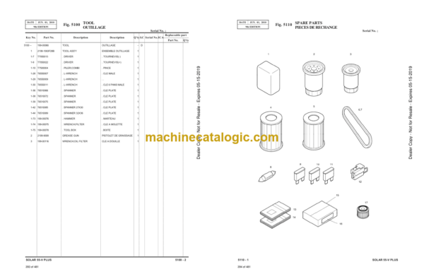 Doosan Solar 55-V Excavator Parts Manual (Serial Number 1001 and Up) - Image 4