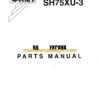 Sumitomo SH75X-3, SH75XU-3 Hydraulic Excavator Parts Manual (WLC0753-0W)
