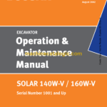 Doosan Solar 140W-V Excavator Operation and Maintenance Manual (Serial Number 1001 and Up)