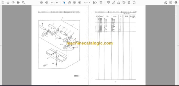 Sumitomo SH120-3, SH120-3BB Hydraulic Excavator Parts Manual (WCL1020-0W) - Image 2