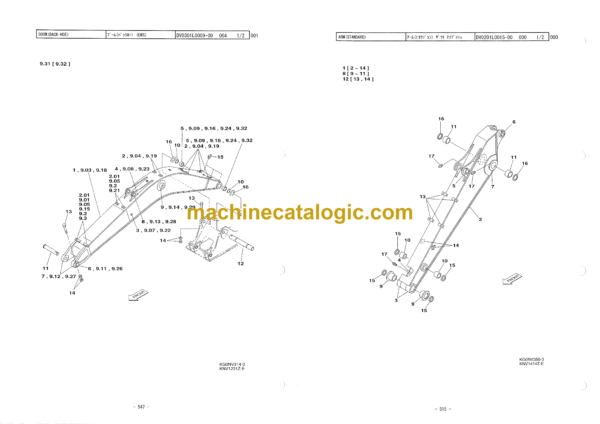 Sumitomo SH120-3, SH120-3BB Hydraulic Excavator Parts Manual (WCL1020-0W) - Image 3