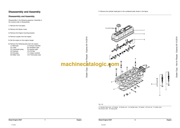 Doosan D427 Diesel Engine Skid Steer Loaders Shop Manual (SB4034E00) - Image 3