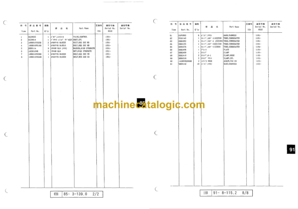 Sumitomo SH65U-2 Hydraulic Excavator Parts Manual (WCL0651-00) - Image 3